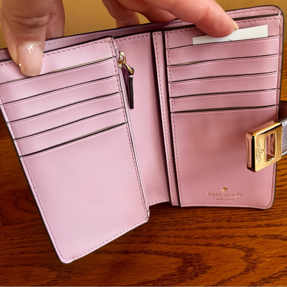 NWT Kate Spade Phoebe Metallic Medium Wallet. - Picture 5 of 5